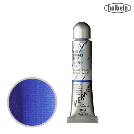 V043 　 高品位油絵具 ヴェルネ　コバルト ブルー　20ml　★★★★　半透明