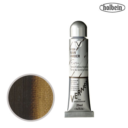 V064　 高品位油絵具 ヴェルネ　ロー アンバー　20ml　★★★★　半透明