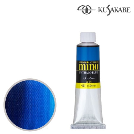 #14　ミノー油絵具9号チューブ　フタロブルー　40ml　★★★★★　透明
