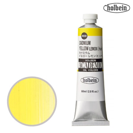 B608アカデミック油絵具60mlカドミウムイエローレモンヒュー60mml★★半透明
