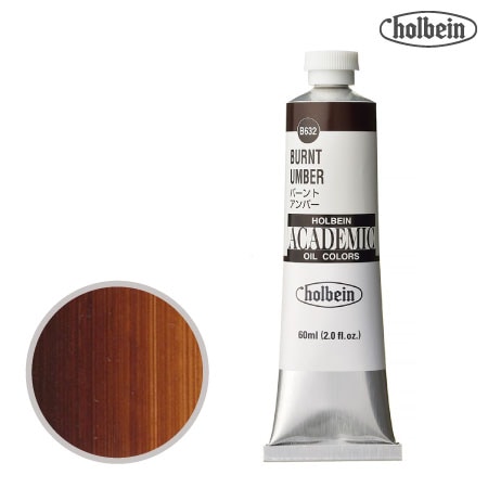B632アカデミック油絵具60mlバーントアンバー60mml★★★★半透明
