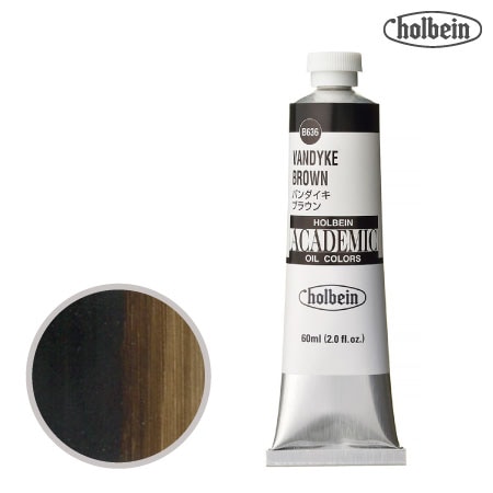 B636アカデミック油絵具60mlバンダイキブラウン60mml★★★半透明