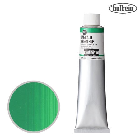 B517アカデミック油絵具160mlエメラルドグリーンヒュー160mml★★半透明