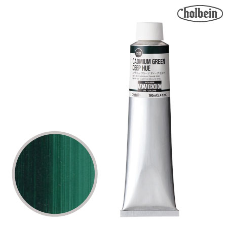 B521アカデミック油絵具160mlカドミウムグリーンディープヒュー160mml★★半透明