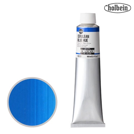 B524アカデミック油絵具160mlセルリアンブルーヒュー160mml★★半透明