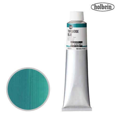 B528アカデミック油絵具160mlターコイズブルー160mml★★★半透明