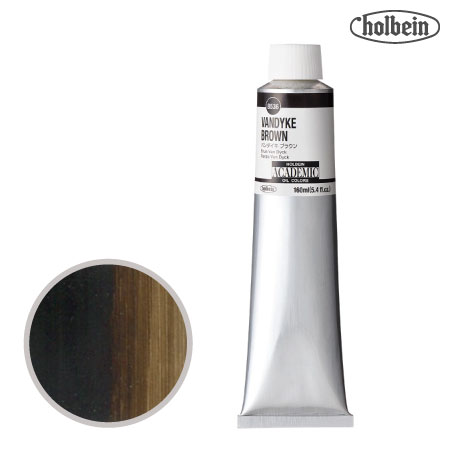 B536アカデミック油絵具160mlバンダイキブラウン160mml★★★半透明
