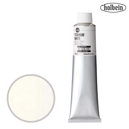 B542アカデミック油絵具160mlチタニウムホワイト160mml★★★★半透明