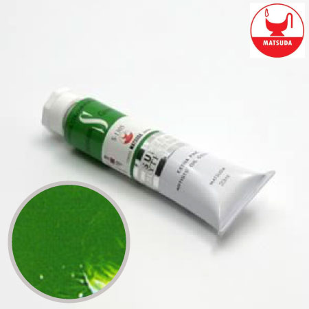 #61305スーパー油絵具6号カドミウムグリーン20ml