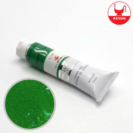 #91307スーパー油絵具9号エメラルドグリーンシェード40ml