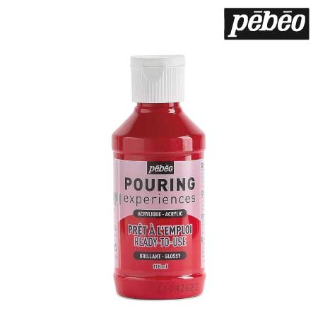 524613　ポーリングメディウム入り アクリル絵具　１３　マゼンタレッド　118ml 　　