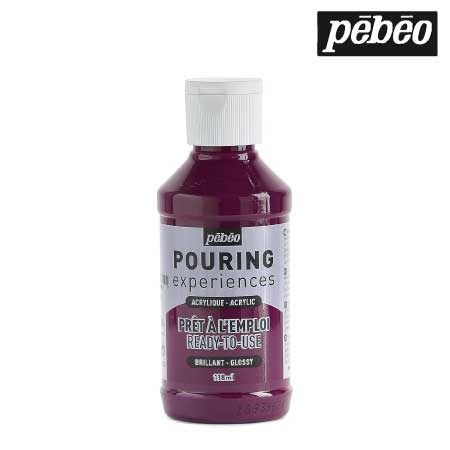 524614　ポーリングメディウム入り アクリル絵具　１４　ディープマゼンタ　118ml 　　