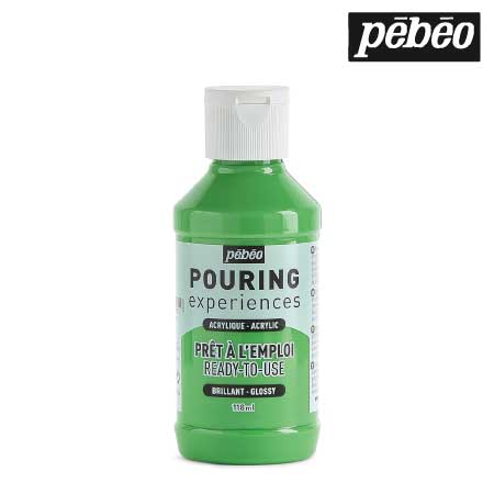 524620　ポーリングメディウム入り アクリル絵具　２０　ブライトグリーン　118ml 　　