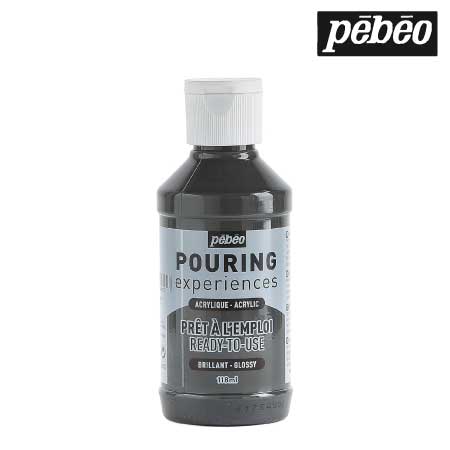 524621　ポーリングメディウム入り アクリル絵具　２１　ダークグレイ　118ml 　　