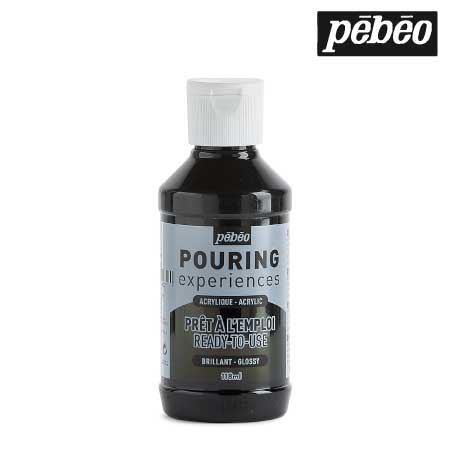 524622　ポーリングメディウム入り アクリル絵具　２２　アイボリーブラック　118ml 　　