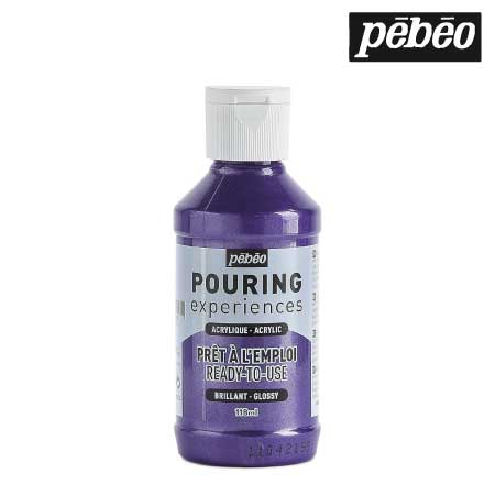 524627　ポーリングメディウム入り アクリル絵具　２７　メタリックパープル　118ml 　　