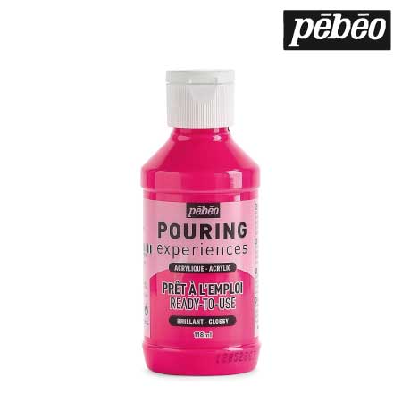 524630　ポーリングメディウム入り アクリル絵具　３０　蛍光ピンク　118ml 　　