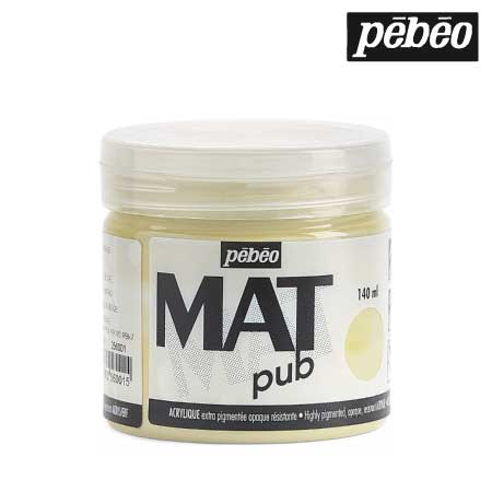 256001　ウォールアート用水性アクリル絵具 マットピュブ　アイボリーベージュ　140ml　　