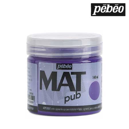 256009　ウォールアート用水性アクリル絵具 マットピュブ　コバルトバイオレット　140ml　　