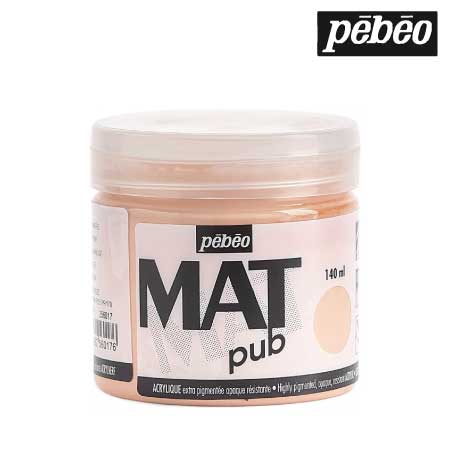 256017　ウォールアート用水性アクリル絵具 マットピュブ　ブライトピンク　140ml　　