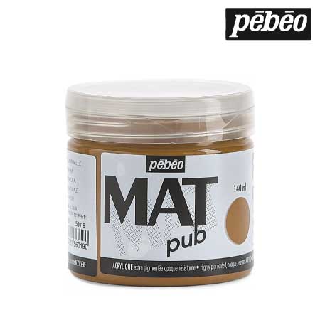 256019　ウォールアート用水性アクリル絵具 マットピュブ　ローシェンナ　140ml　　