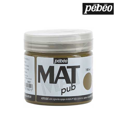 256021　ウォールアート用水性アクリル絵具 マットピュブ　ローアンバー　140ml　　