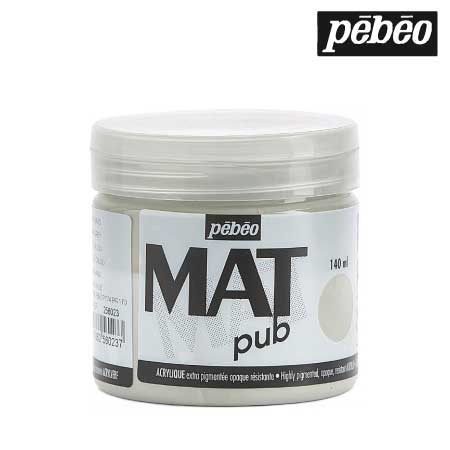 256023　ウォールアート用水性アクリル絵具 マットピュブ　ウォームグレイ　140ml　　