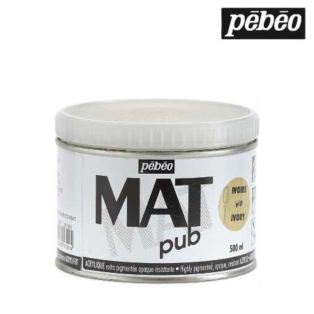 257001　ウォールアート用水性アクリル絵具 マットピュブ　アイボリーベージュ　500ml　　