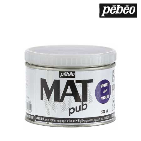 257009　ウォールアート用水性アクリル絵具 マットピュブ　コバルトバイオレット　500ml　　