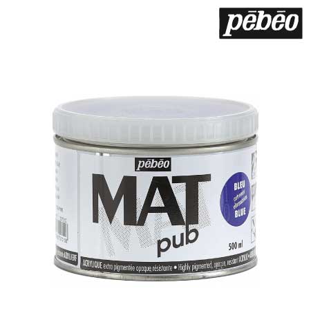 257010　ウォールアート用水性アクリル絵具 マットピュブ　ウルトラマリンブルー　500ml　　