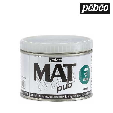 257014　ウォールアート用水性アクリル絵具 マットピュブ　ダックグリーン　500ml　　