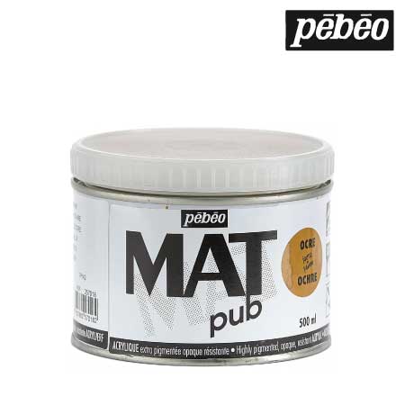 257018　ウォールアート用水性アクリル絵具 マットピュブ　イエローオーカー　500ml　　