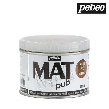 257019　ウォールアート用水性アクリル絵具 マットピュブ　ローシェンナ　500ml　　