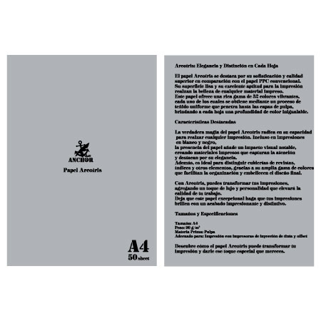 QA-107 アルコイリス A4 90kg Gris Plata