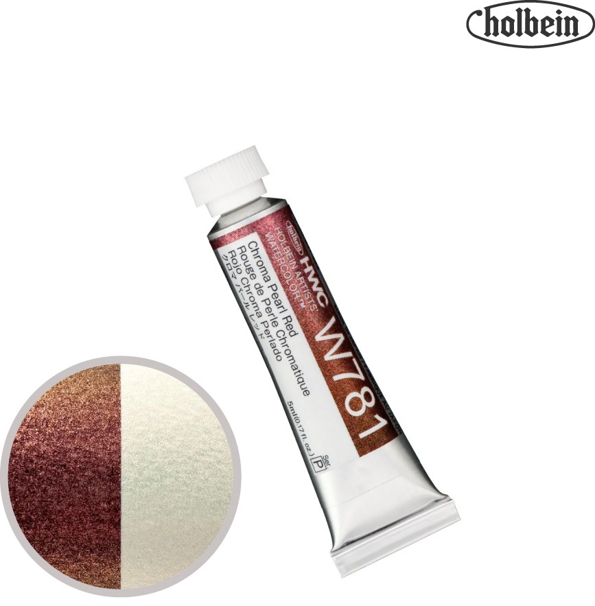 HWC-W781　透明水彩クロマ パール レッド　5ml