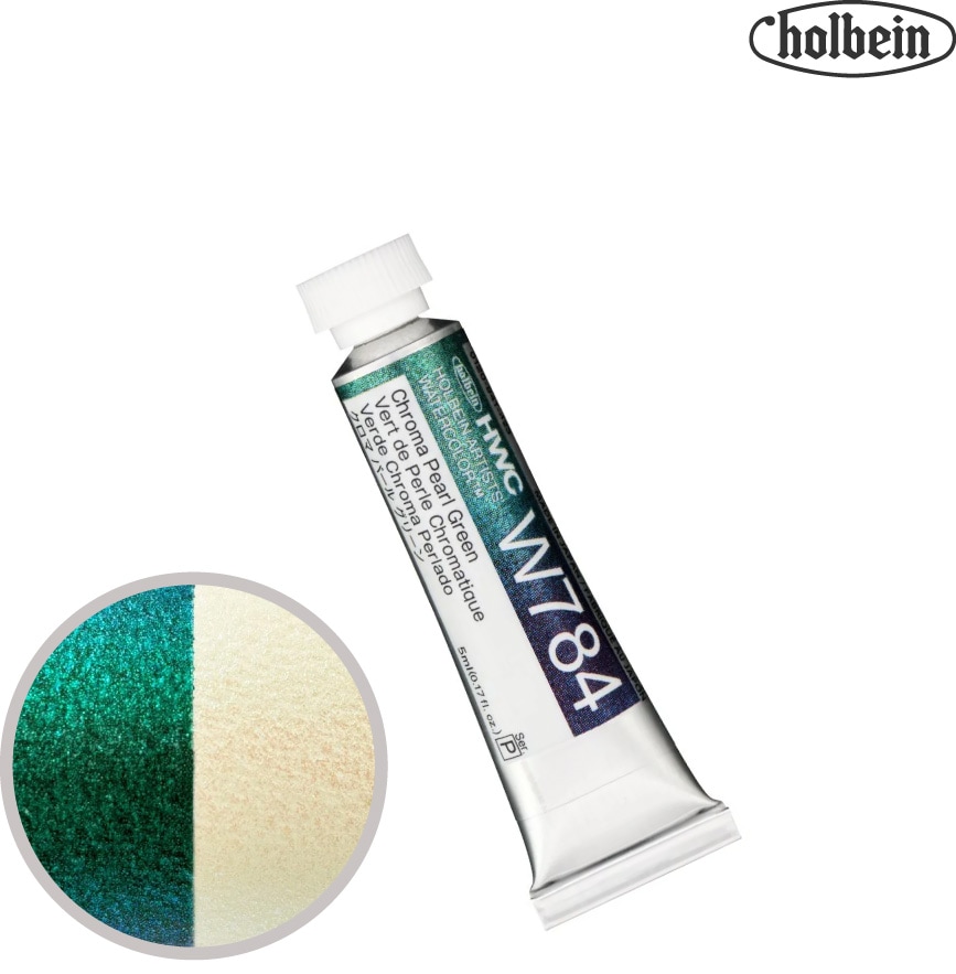 HWC-W784　透明水彩クロマ パール グリーン　5ml