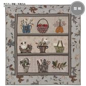 草花モチーフのミニタペストリーの型紙 | WEB限定販売 | キルトパーティ