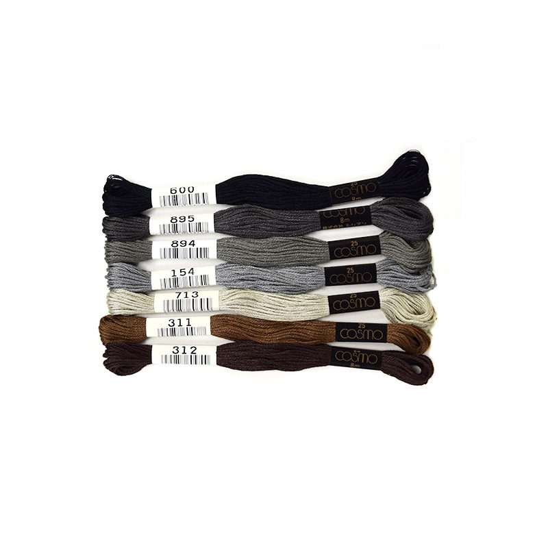 にぎやかな街並み おすすめ刺しゅう糸7色セット