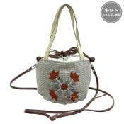 【50%OFF】4本のゆりの巾着型ミニバッグ