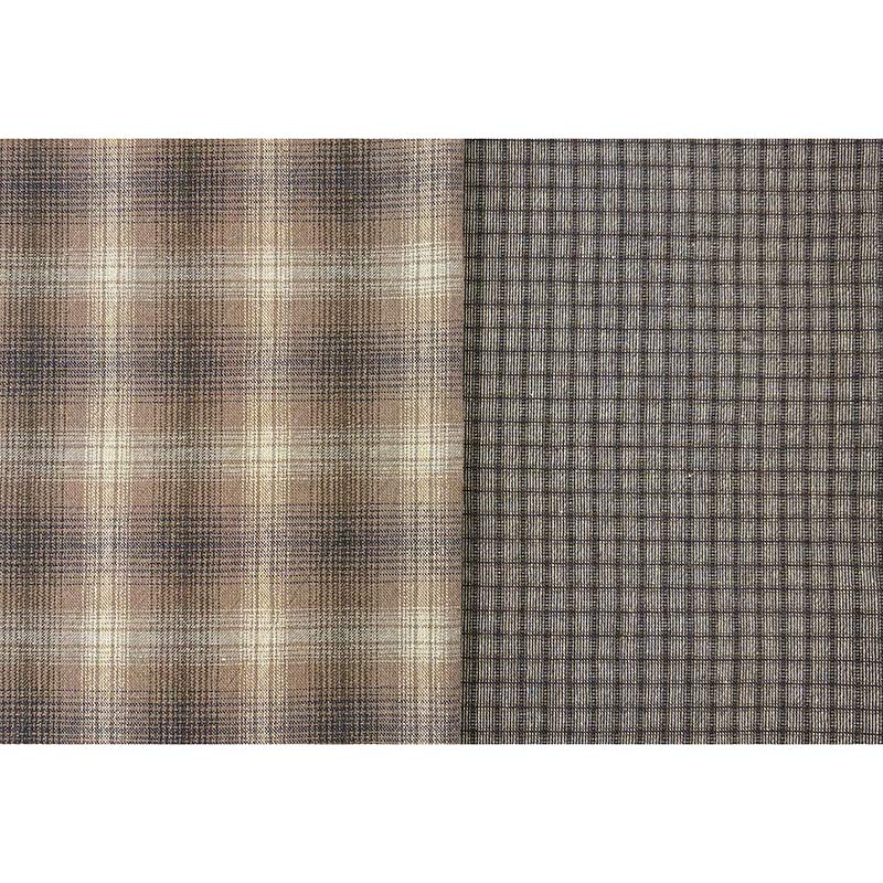 2505 ブラウンチェック2枚セット