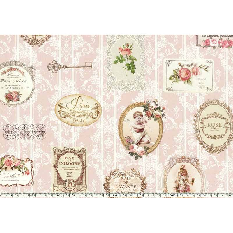 2501【パネル布】メダリオンプリント