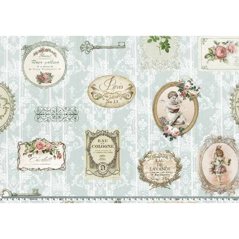 2501【パネル布】メダリオンプリント