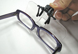 拡大鏡(眼鏡装着用)