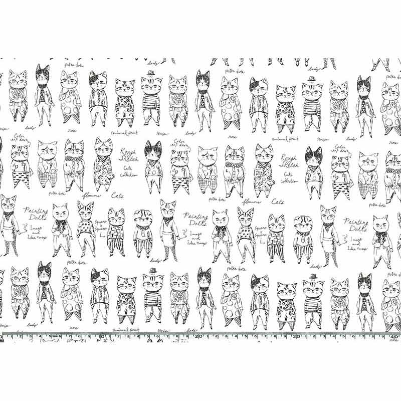 web20260425-02 YUWA Rough Sketch Cats ミニカット