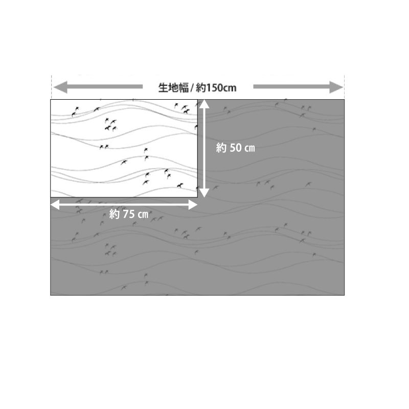 【ハーフ＆ハーフ】ARVIDSSONS TEXTIL　フリットフォーゲル　  約75cm×50cm