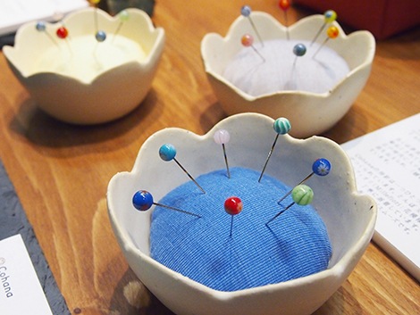 とんぼ玉の待針