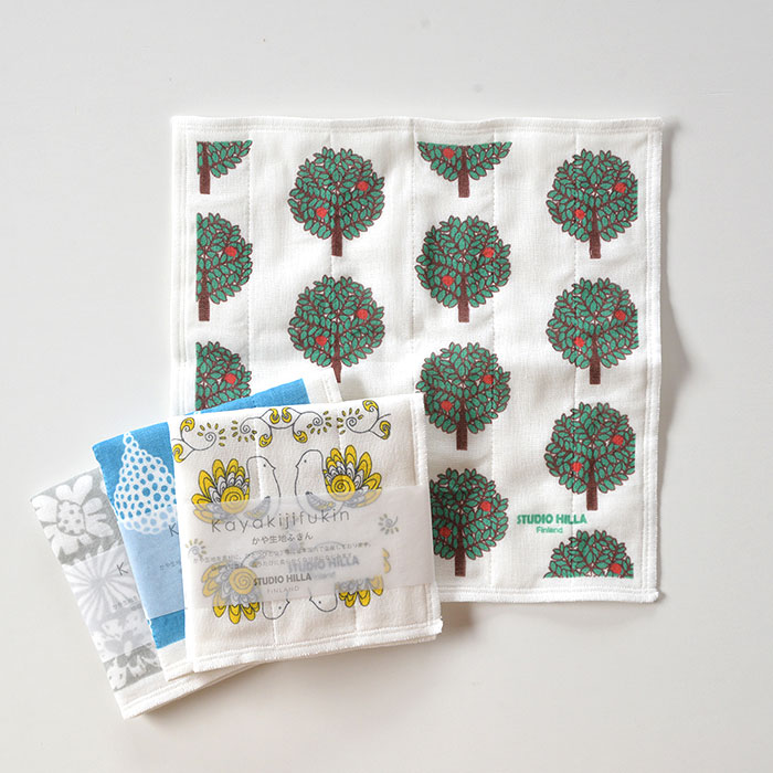 STUDIO HILLA　北欧柄 かや生地ふきん　