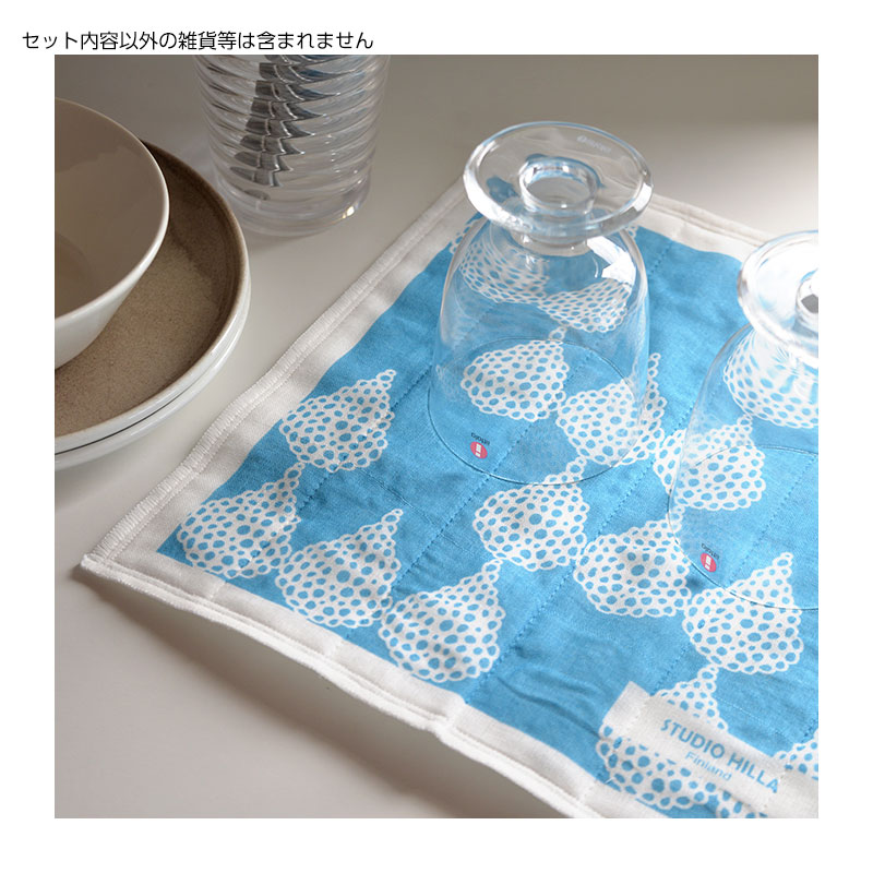 STUDIO HILLA　北欧柄 かや生地ふきん　