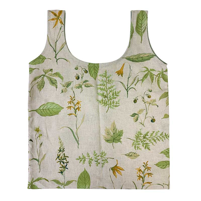 リネンの1枚布バッグ