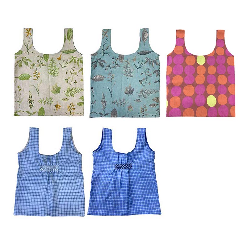 リネンの1枚布バッグ